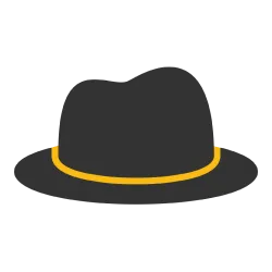 icon white hat